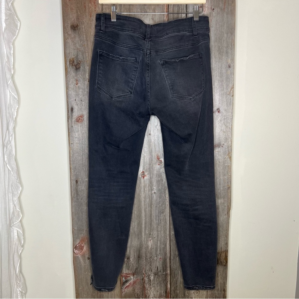 Flying Monkey Atomic High Rise Skinny Jeans Exposed Button Fly in Black size 29 - Picture 8 of 13